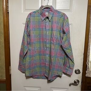 Sero by Forsyth Men's Large Pastel Multicolor Cotton Plaid Tailored Fit Non-iron